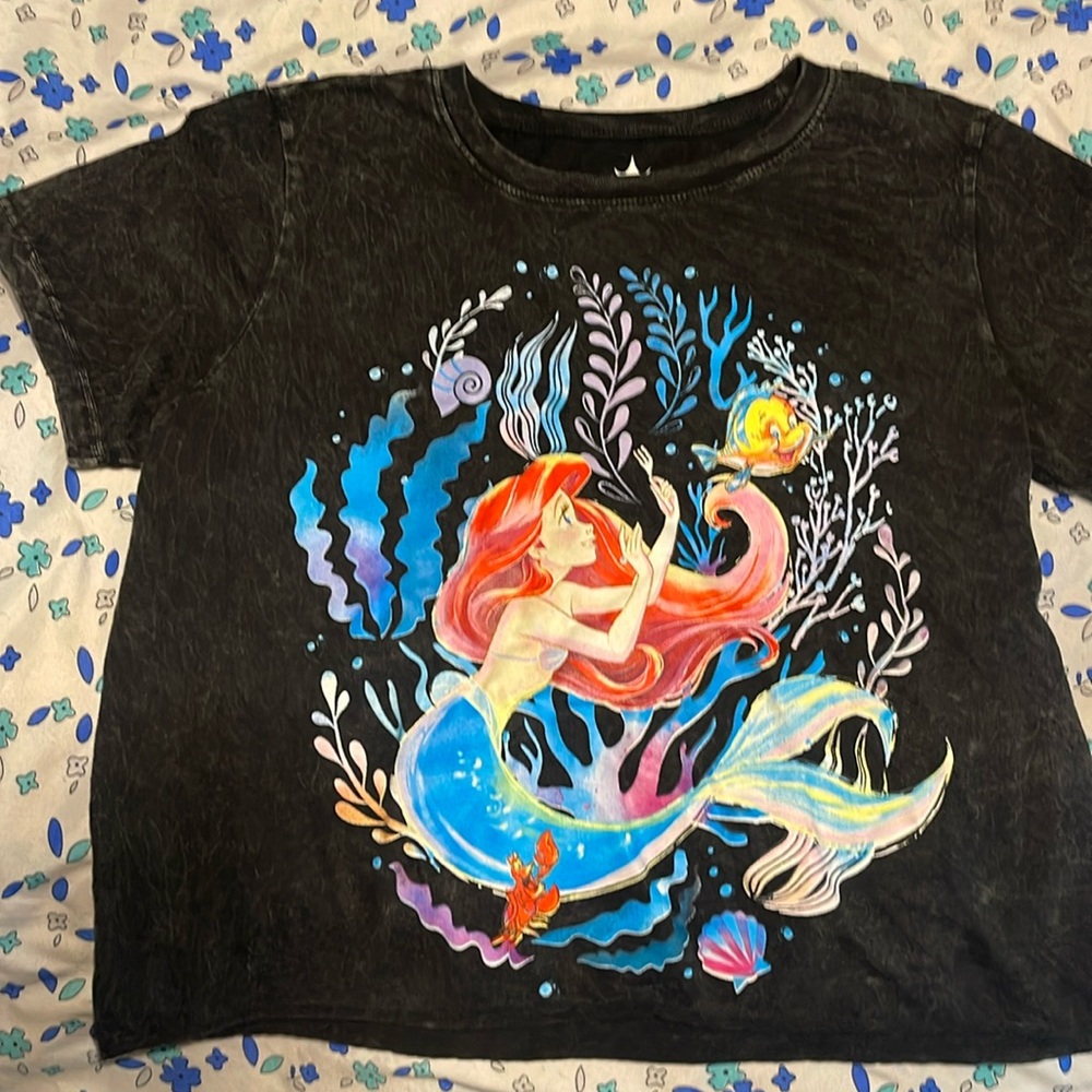 Disney Little Mermaid cutoff shirt